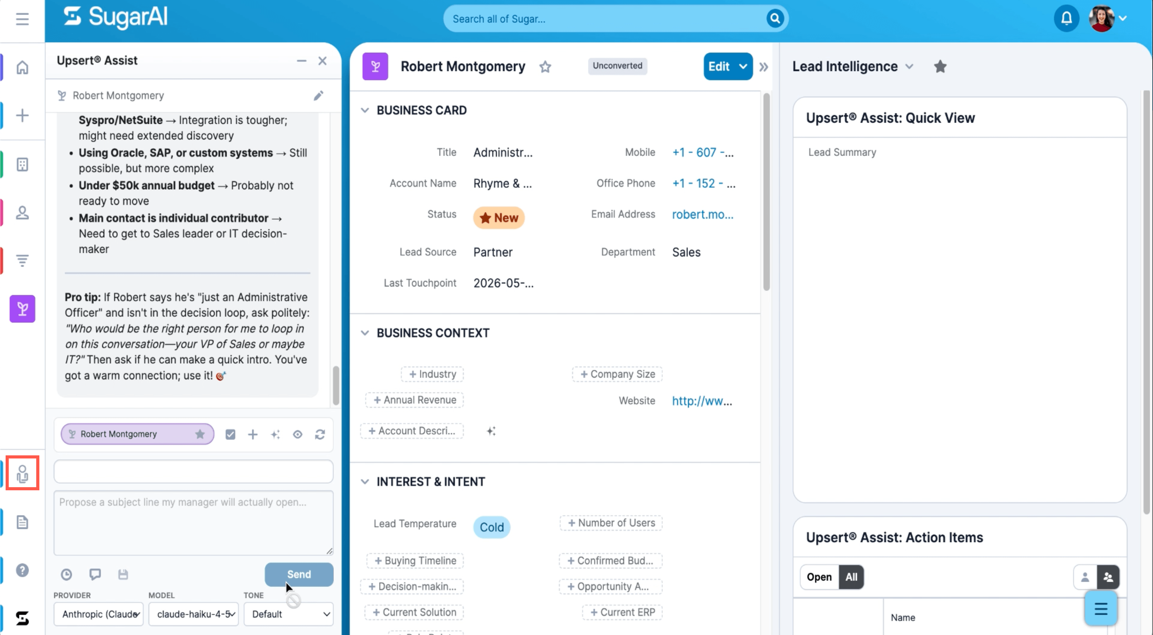 Screenshot or logo for Upsert® Assist