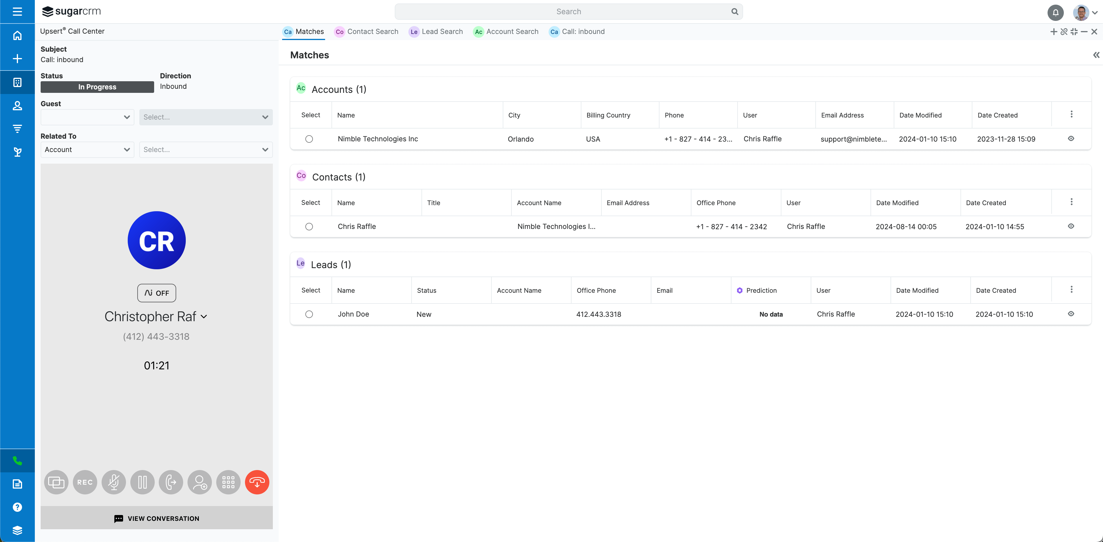 Screenshot or logo for Upsert® Engage for Dialpad