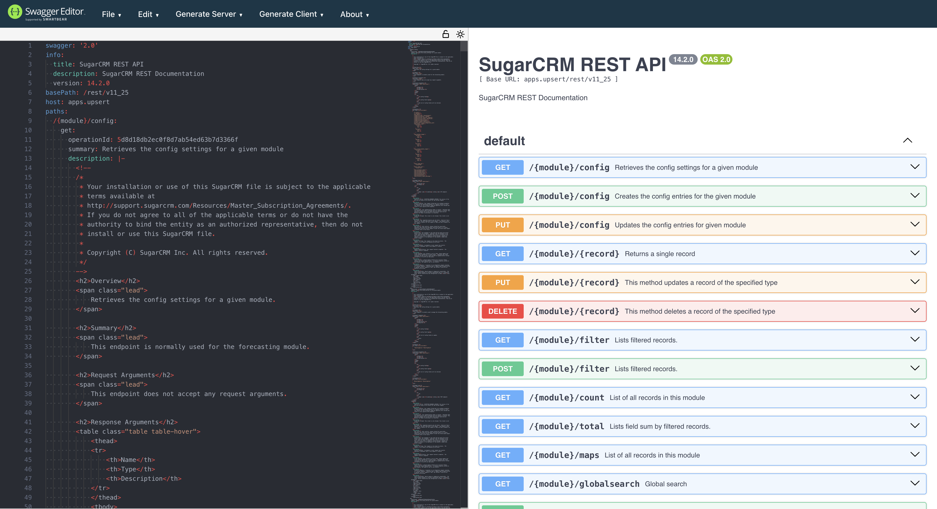 Screenshot or logo for Upsert® Connector for Swagger